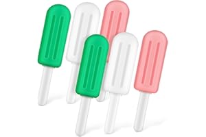 BUTIFULSIC Silicone Chewies for Aligner Device 6 Pcs Ice Pop Shape Jaw Exerciser Portable Masseter Muscle Trainer