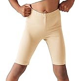 Haloumoning Girls Bike Shorts Kids Athletic Volleyball Shorts Comfy Under Dress Dance Short Leggings 5-14 Years
