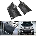 Kiwi Master Cowl Body Armor Outer Cowl Covers JL Corner Guards for 2018-2025 Jeep Wrangler JL Gladiator JT Sport Willys Sahara Rubicon, JL JT Exterior Accessories Parts, Black