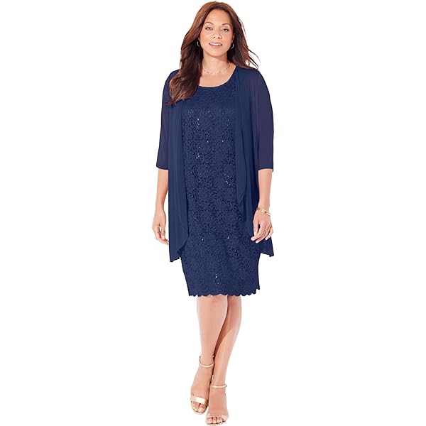 Maya Brooke Womens Classic Fit Stretch Jacket Dress, Navy, 18 US at Amazon  Women's Clothing store
