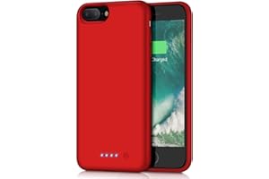 HETP Battery Case for iPhone 7Plus/8Plus/6Plus/6s Plus [8500mAh] Portable Rechargeable Charger Case Extended Battery Pack Protective Charging Case (5.5 inch)-Red