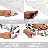 TONIFUL 16 Inch Letter Balloons 52 Pieces Silver A-Z Alphabet Foil DIY Banner view 3