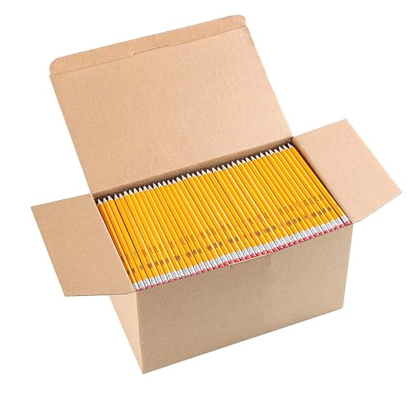 MADISI WOOD-CASED #2 HB PENCILS, YELLOW, PRE-SHARPENED, BULK...