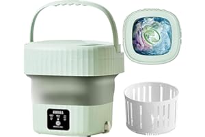 GENERIC 2023 Portable washing Machine Folding Mini Washing Machine Small Washer for Underwear Socks Baby Clothes Suitable for Apartment Dorm Travelling, Green