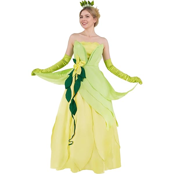 Amazon.com: Cizouamo the Princess Tiana Costume Blue Fairy Dress with  Necklace Halloween Princess Tiana Dress Cosplay (Blue, Small) : Clothing,  Shoes & Jewelry