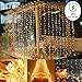 Ucharge LED001, Wedding Christmas Holiday Party Home Garden B Curtain Icicle Lights, 300 LED, x 9.8ft, 8 Modes Fairy String Li, Warm White