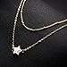 Befettly Star Choker Necklace Delicate Handmade 14k Gold Fill Women Layered Necklace Chain-CK2-Star