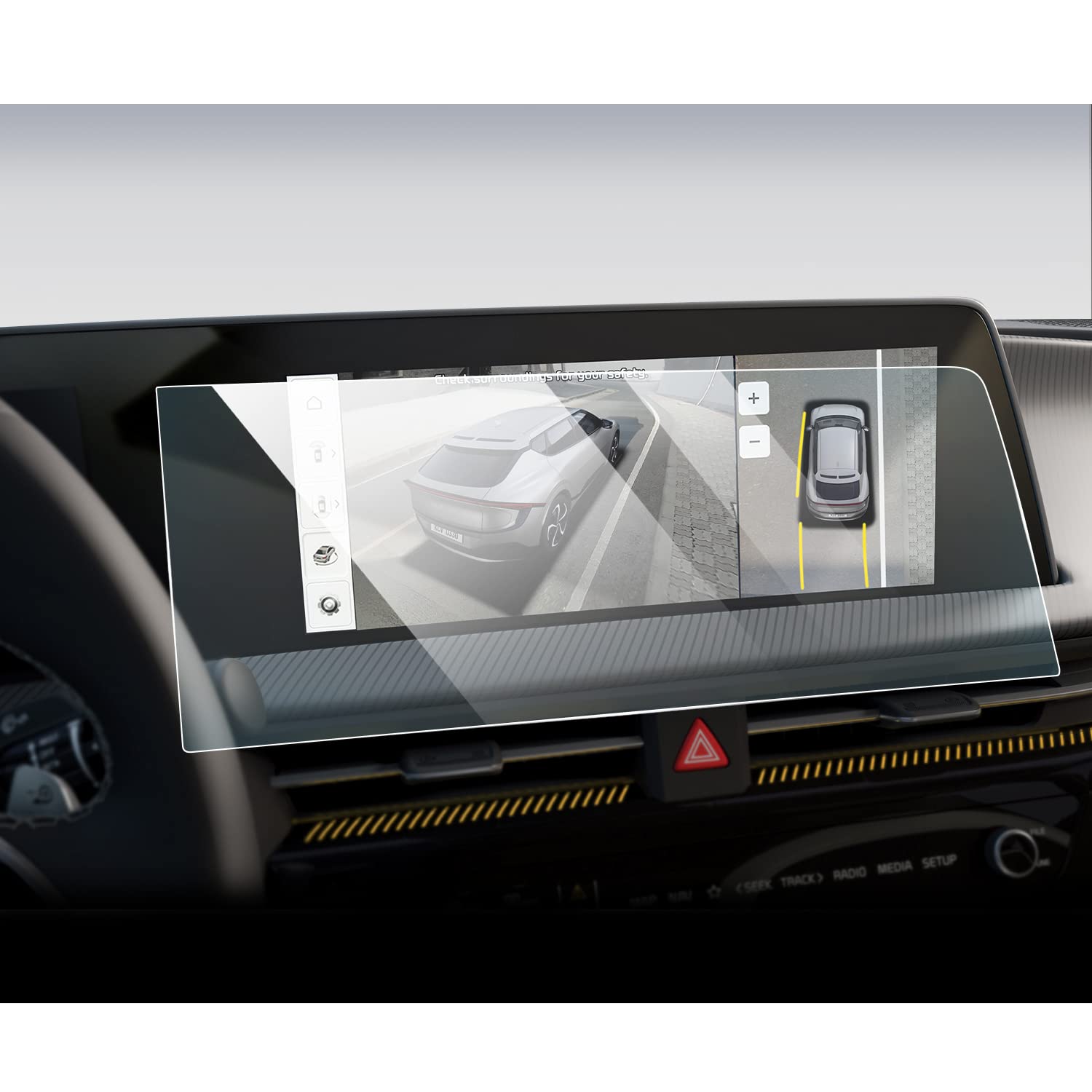 YEE PIN 12.3 Inch Compatible with Kia EV6 2022 Navigation Protective Film GPS Screen Protector Navi Film Tempered Glass Protection Scratch-Resistant Car Accessories
