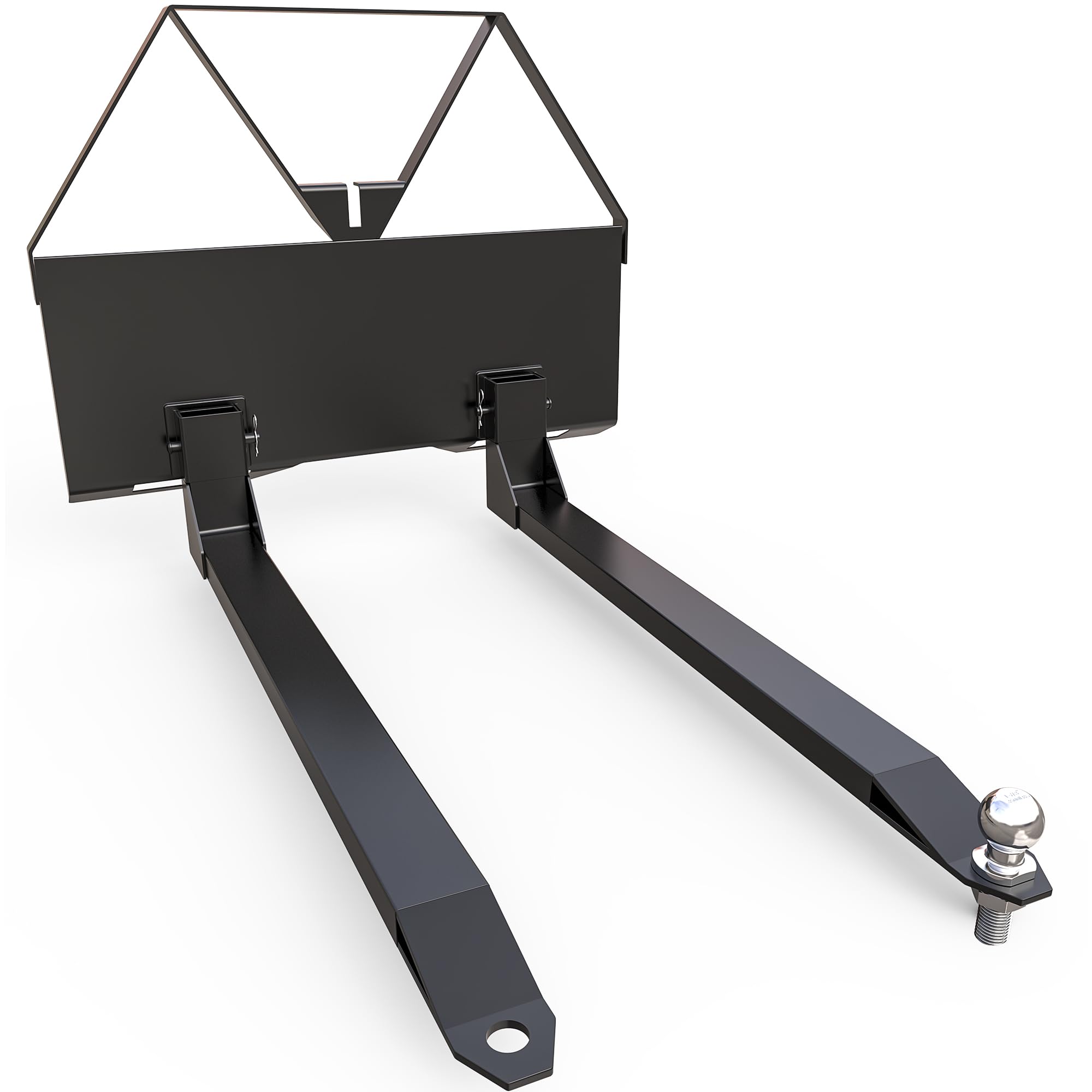 Photo 1 of ***INCOMPLETE***AUTOSAVER88 46" Quick Attach Pallet Forks Attachment, 2000lbs Capacity Heavy Duty Universal Skid Steer Forks with 1-7/8'' Hitch Ball Hole for Tractor and Loaders