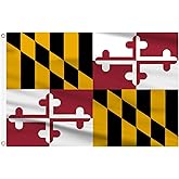 AhfuLife Maryland Flag 3x5 Ft, Double Sided Polyester Maryland State Flag for Indoor/Outdoor Use