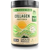Earth Fed Muscle Collagen Peptides Powder – Unflavored Collagen Protein Powder for Women & Men | Supports Hair, Skin, Nails, Joints & Recovery | Sugar & Gluten-Free, Keto Friendly, 20g Per Serving