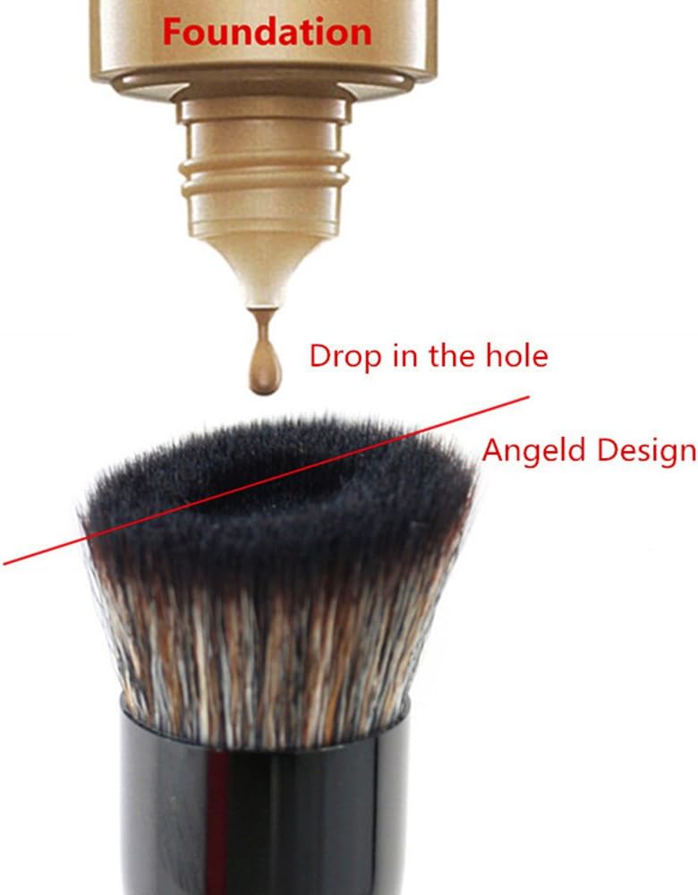 Vela.Yue Liquid Foundation Makeup Brush Angled Perfecting Face Cream Crease Blending Buffing Make Up Brush - Image 5