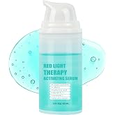 Red Light Therapy Activation Serum - Advanced Formula to Boost Collagen, Increase LED Light Therapy 10x Effects, Reduce Wrinkles&amp;Soothe Sensitive Skin for Face&amp;Neck with Copper Peptides,VE,1.01FLoz