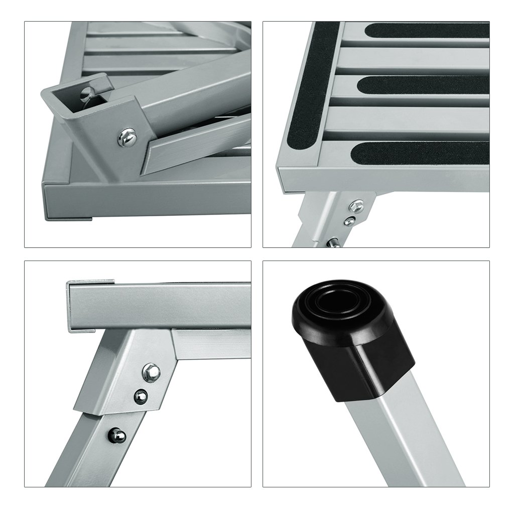 Portable Rv Step Stool Height Aluminum Folding Platform Step