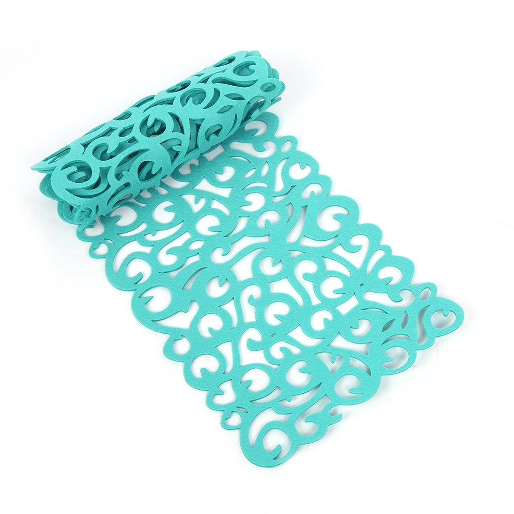 Yosoo Rectangle Felt Table Runner 7 Colors Table Mats For Home Kitchen Decoration-40 X 11inch (Color : Green)