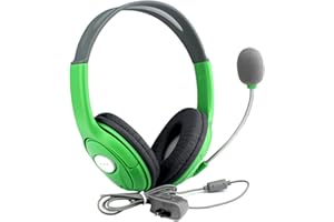 OSTENT Headset Headphone Earphone Microphone Compatible for Microsoft Xbox 360 Live Game Color Black