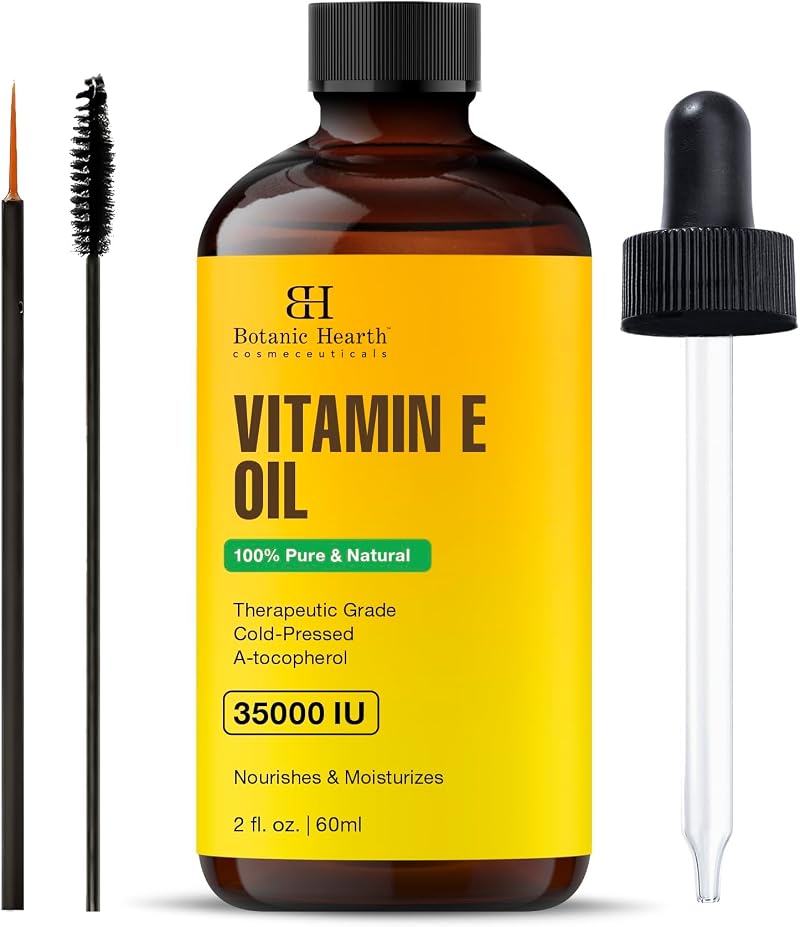 Botanic Hearth Vitamin E Oil 2 Fl Oz – Pure, Natural Massage & Skin Care