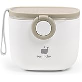 Termichy Baby Formula Dispenser for Travel: Portable Container with Scoop | 8.8oz(250g) Formula Container with Carry Handle for Weekend Trips &amp; Overnight - Leak-Proof Silicone Seal Keeps Powder Fresh