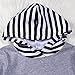 2Pcs Baby Girls Striped Hoodies Pocket T-Shirt Top with Floral Long Pants Christmas Clothes (6-12Months, Gray)