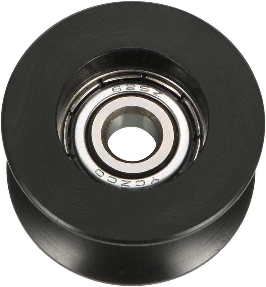 sourcing map 3mm Deep Metal U Groove Guide Bearing Pulley Rail Ball Wheel 5x25x13mm, 5x25x13mm-black - Image 5