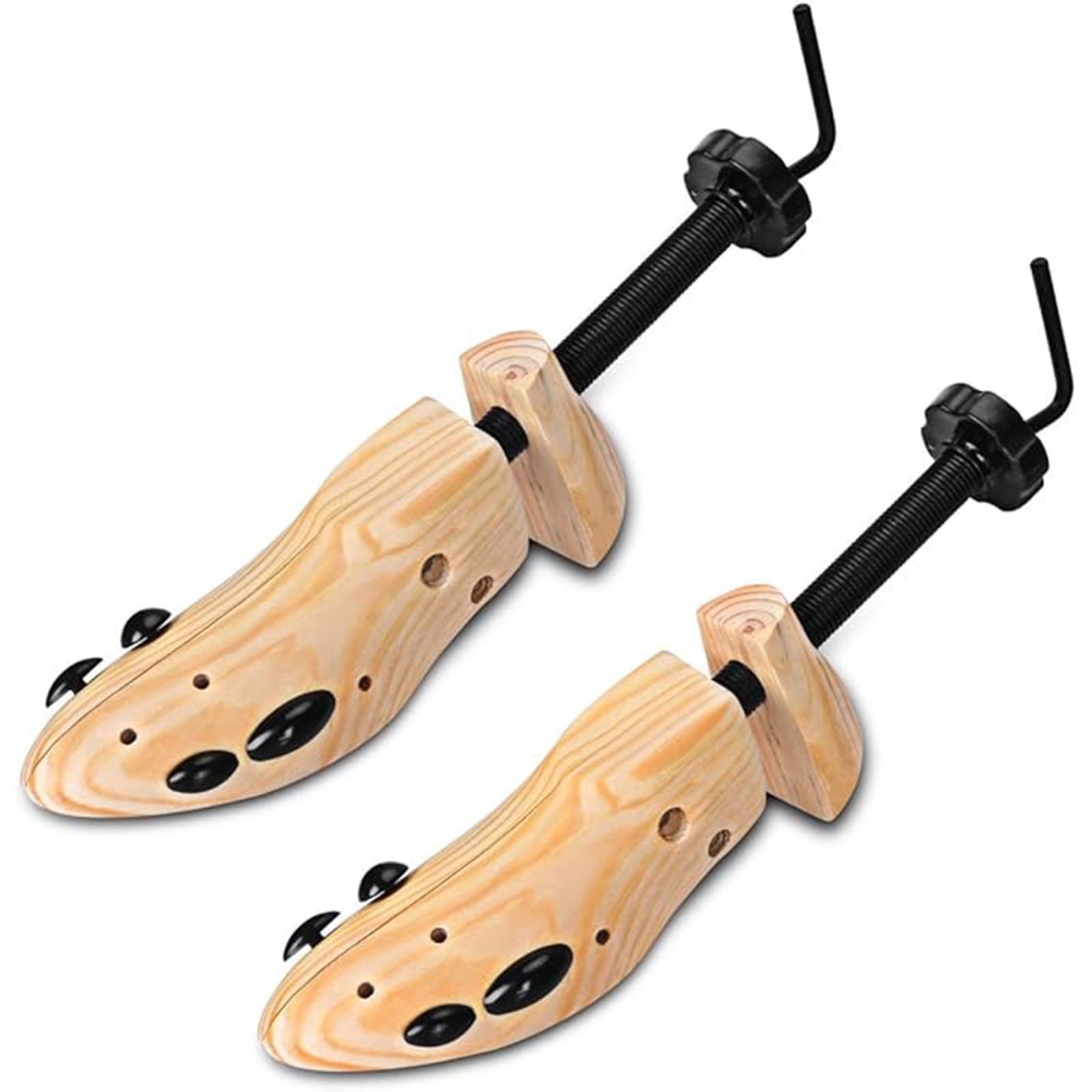 APIKA Two Way Shoe Stretcher Shoe Tree Natural Wood Set of 2 Unisex - Holzgelb - S