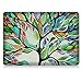 iCasso New Art Fashion Image Series Ultra Slim Light Weight Rubberized Hard Case Glossy Clear Crystal Snap-On Hard Cover Case for MacBook Air 13 (Model: A1369 and A1466) - Life Tree