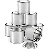 WUWEOT 8 Pack Metal Paint Cans, 1/2 Empty Pint Size Paint Buckets, Half Pint Storage Container with Lids for Solvents, Paints