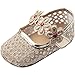 Fire Frog Sweet Baby Girls Summer Mary Jane Princess Dress Soft Soled Bottom Shoes Gold 12-18 Month