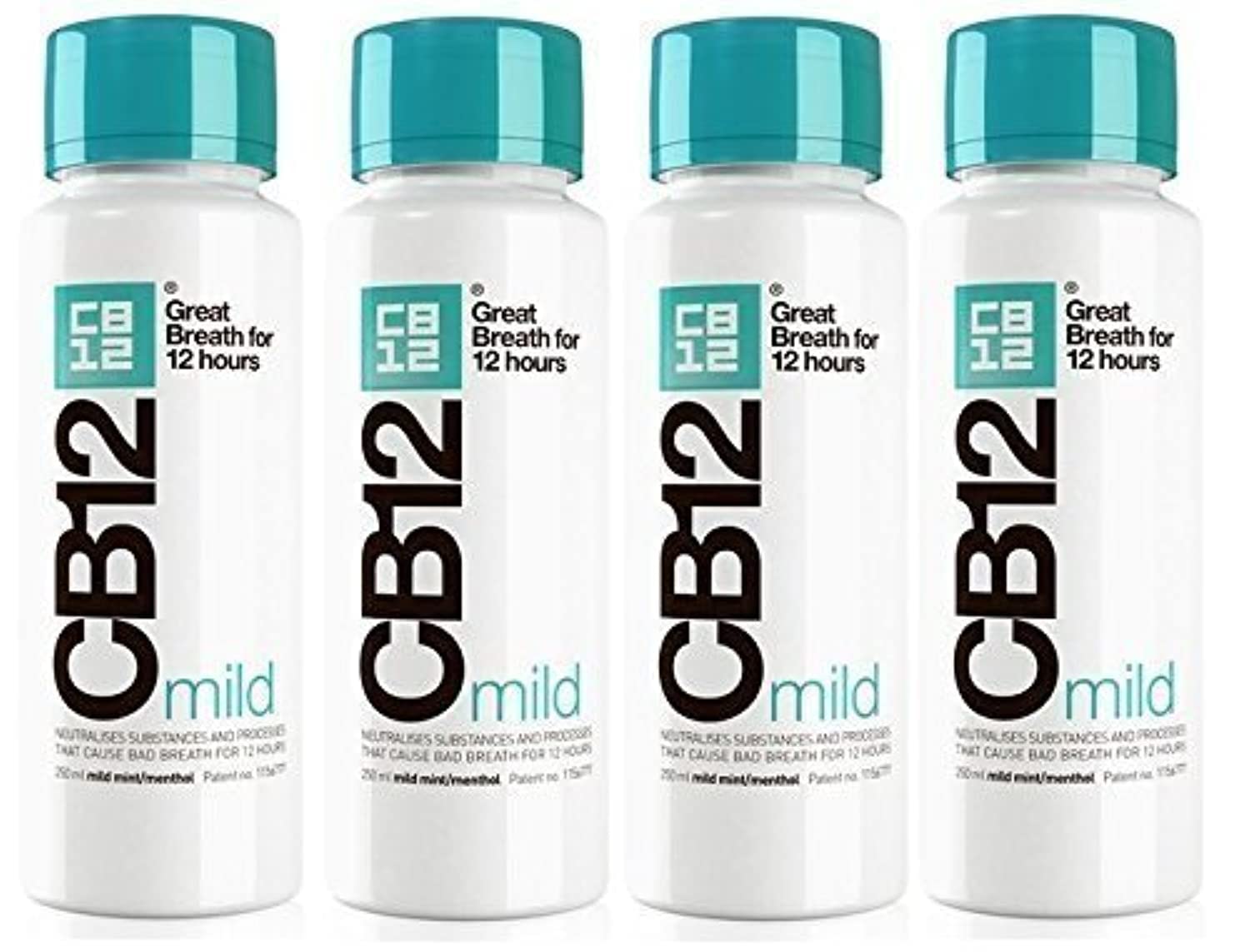 CB12 Mild Mint-Menthol Mouthwash 4 Pack