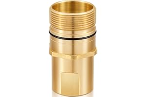 Otoolling Wet-line Wing Nut Hydraulic Quick Disconnect Male Coupler, Heavy Duty Brass for Live Dump Trailer Hydraulic Systems(1" Npt)