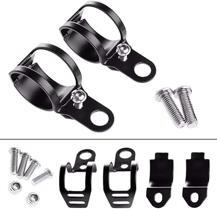 2 abrazaderas negras para la oreja de la motocicleta para intermitentes