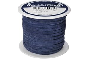 Suede Craft Lace Cadet Blue 1/8" x 25 yds by Realeather Made in USA