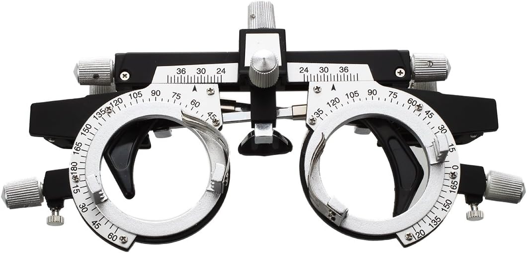 TOOGOO (R) Optical Optic Trial Lens Frame Eye Optometry Optician / Easily Changeable Cylinder Axis, Fully Adjustable Temple Length and Nose Rest