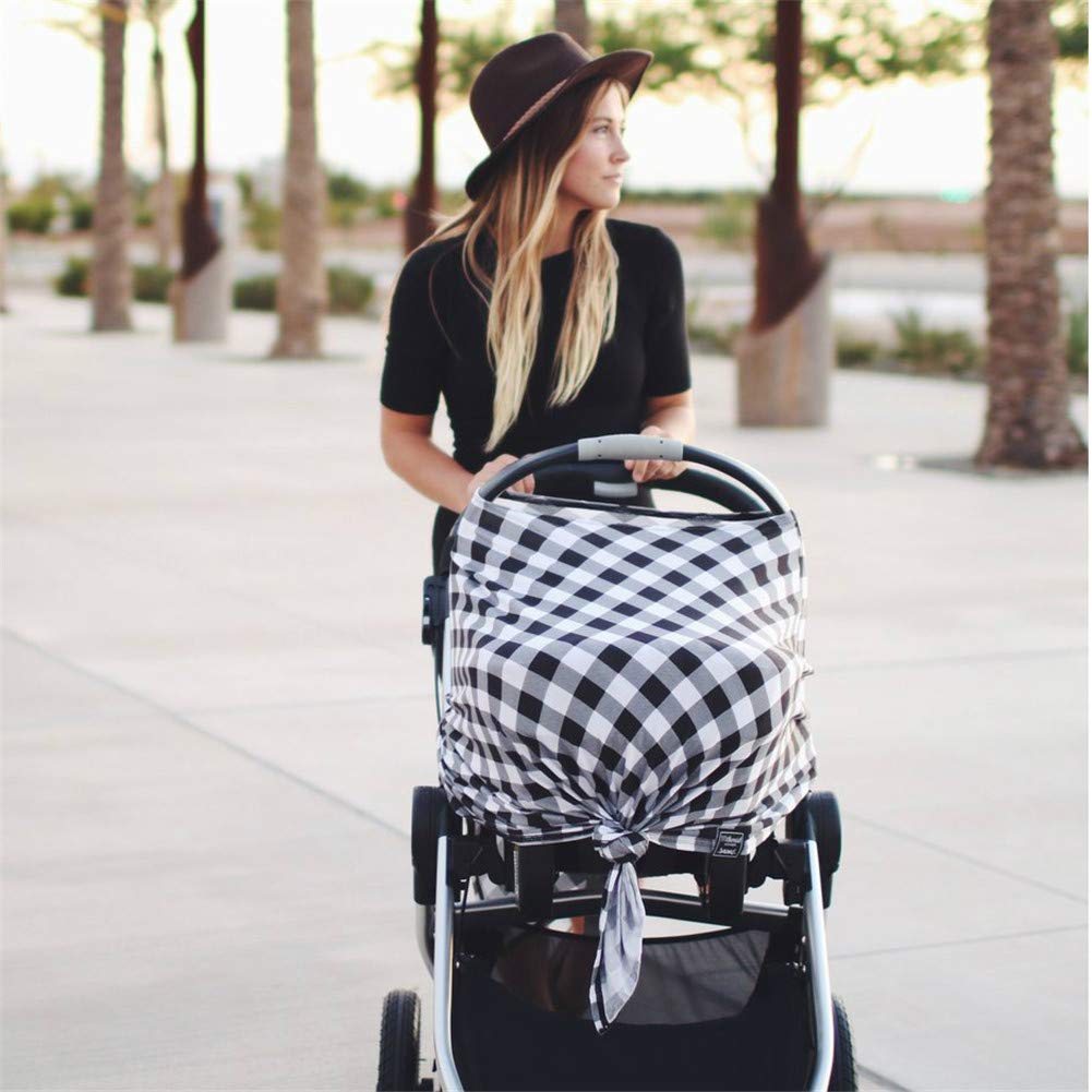 Shopping Cart Shower Gift For Girls Boys Nursing Cover Baby Car Seat Canopy Soft Breathable Stretchy Infant Carseat Covers Mom Breastfeeding Scarf Shawl Lightweight Cotton For Stroller High Chair Accessories Canopies Covers