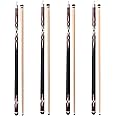 GSE Games & Sports Expert 58" 2-Piece Canadian Maple Hardwood Billiard Pool Cue Sticks for Men/Women, House or Commercial/Bar Use (Several Colors, Weight 18oz, 19oz, 20oz, 21oz Available)