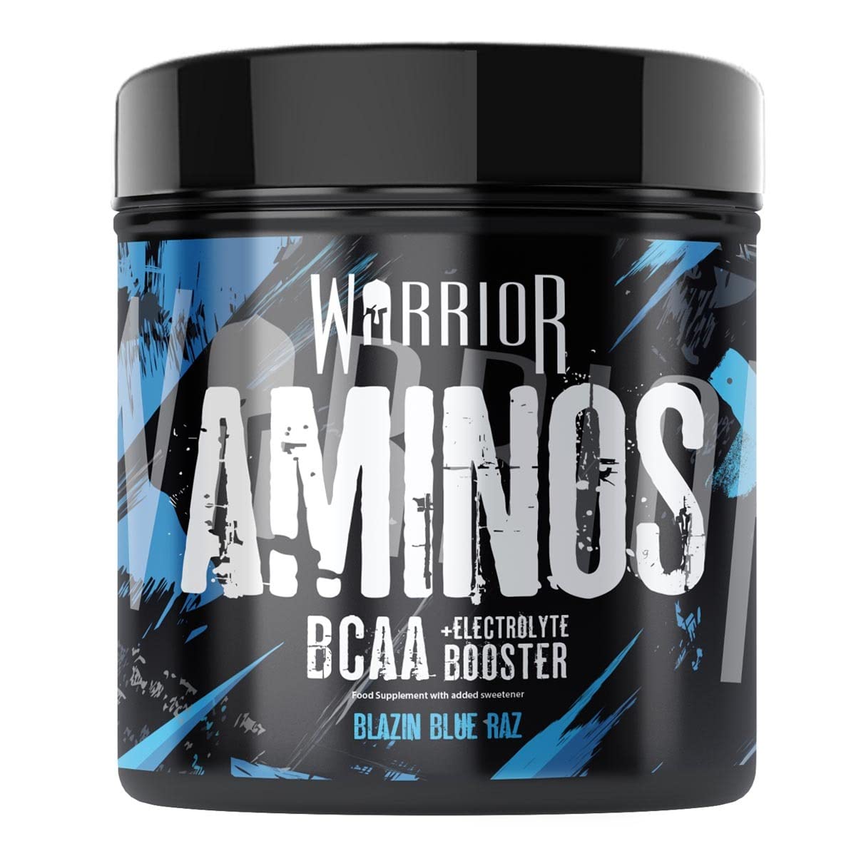 Warrior Aminos + Electrolyte Powder 360g - Amino Acid (BCAA) Hydration Formula for Performance & Recovery - Supplement for Intra or Post Workout - 30 Servings (Blazin Blue Raz)