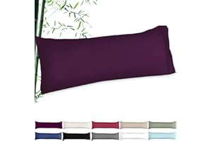 Soft Body Pillow Covers 60 x 21 Inch, WINKAURA Premium Long Pillow Case for Bed Fits 54x20 Pillow, Envelope Closure Stylish Wrinkle and Stain Resistant,Darkpurple