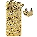 USB Rechargeable Lighter, Electric Tesla Plasma Dragon Lighter USB Windproof Flameless Arc Lighter (Gold)