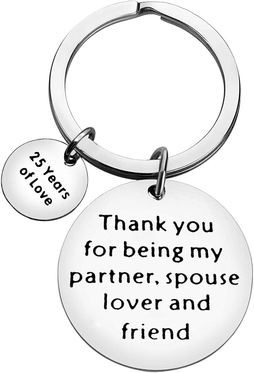 Schlüsselanhänger für Ehemann, Ehefrau, 25. Hochzeitstag ...