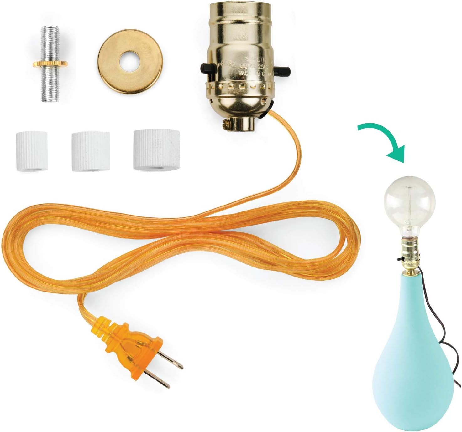 DIY Bottle Lamp Kit Make a Wine Bottle Lamp or a Liquor Bottle Lamp