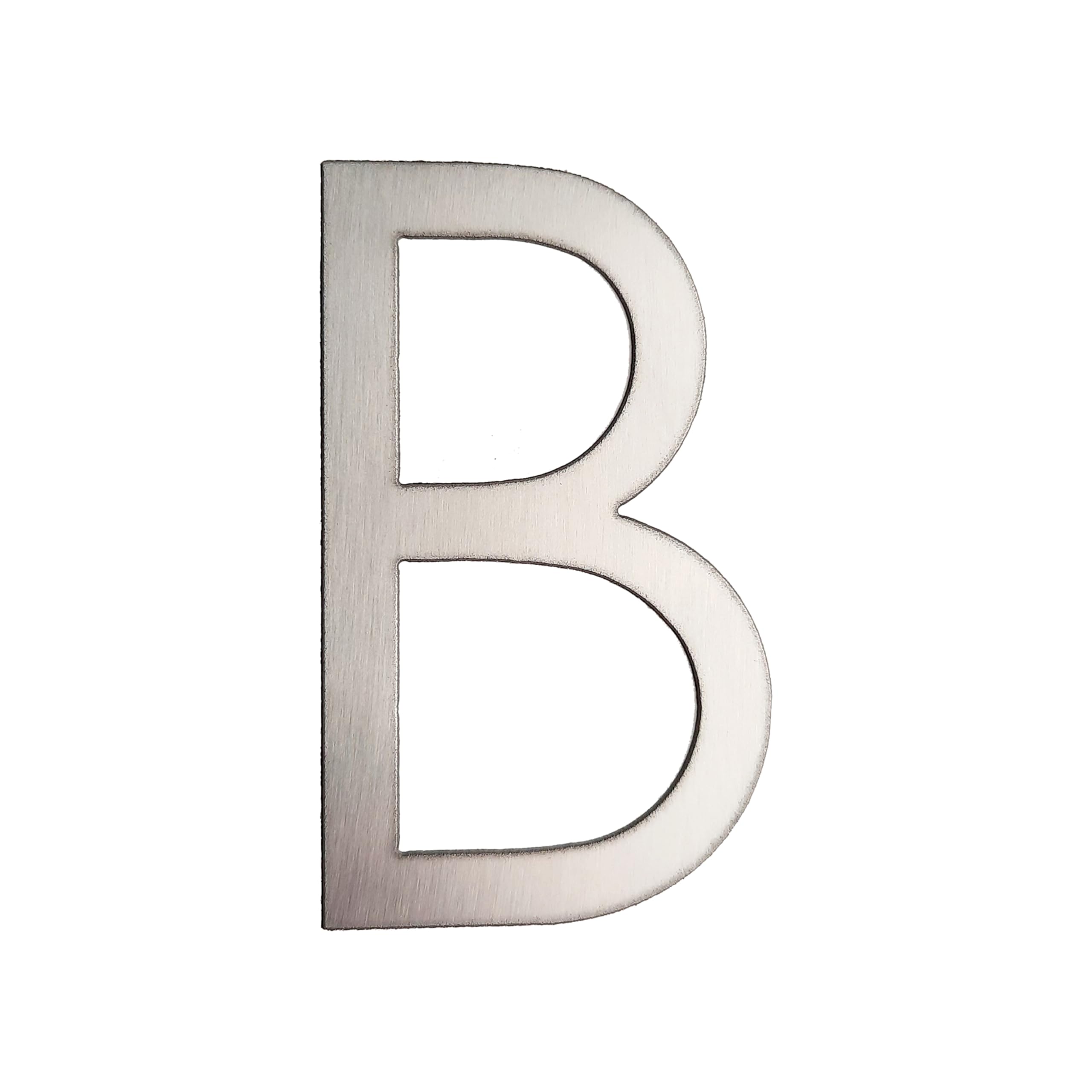 Guizzo Creart Letter External House Number in Stainless Steel - Dimensions 5.8 x 10 cm - Letter B - Handmade and Made in Italy