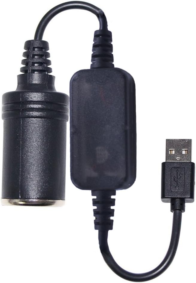 AUSYDE 5V USB A Male to 12V Car Cigarette Lighter Socket Female Converter Extension Cable Adapter Cord (Below 8W) for Outdoor Camping and Travelling - Image 5