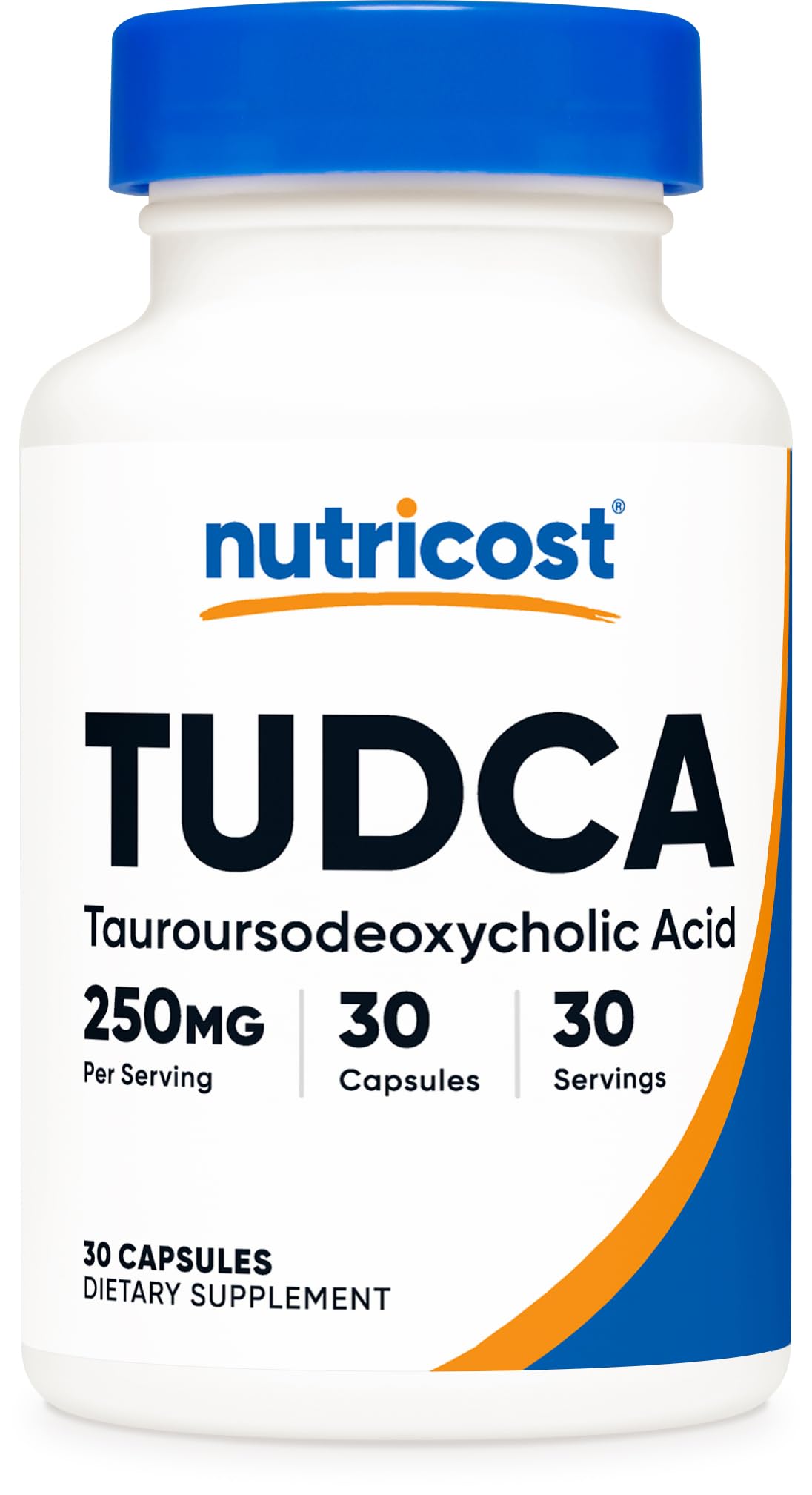 Nutricost Tudca 250 mg, 30 Cápsulas (Ácido tauroursodesoxicólico) Sin gluten