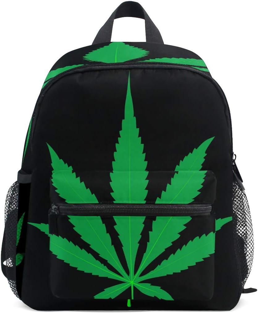 Toprint Marijuana Leaf Hemp Backpack School Bookbag Travel