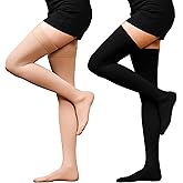 20-30mmHg Compression Stockings for Women & Men, WINGEDSOUL Thigh High Closed Toe Compression Socks for Women, Graduated Support Compression Stockings for Edema