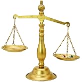 Owlgift Vintage Decorative Justice Scale Jewelry Stand - Antique Gold Iron Balance Scale Decor for Lawyers, Judges, Teachers, and Collectors | Elegant Home & Office Gift