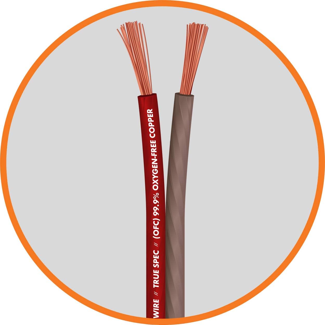 InstallGear 14 Gauge Speaker Wire OFC Oxygen-Free Copper, 100-feet: Car Electronics