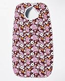 RMS Reusable Washable Waterproof Adult Bib Clothing Protector with Velcro Closure (Pinwheel Flower)