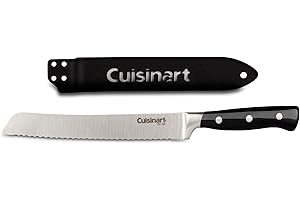 Cuisinart 8" Bread Knife, Stainless Steel, Triple Rivet, Black (TRC-HBDC)