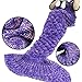 yashidali Wearable Mermaid Tail Blanket Crochet, All Seasons Warm Knitted Bed Blankets Sofa Living Room Quilt for Kids and Adults, Fish-Scales Pattern, 70.9
